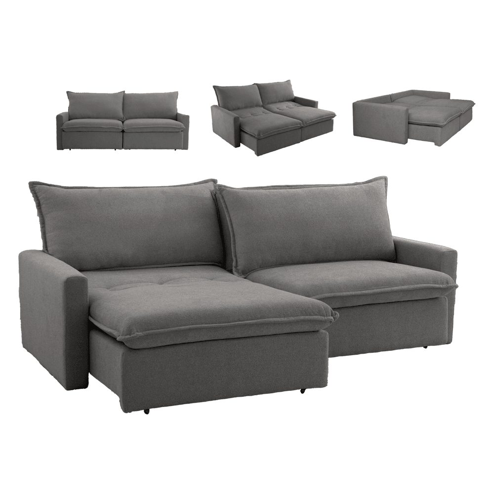 Sofá Cama California com Molas Ensacadas - 1,6M a 2,6M - Sofá.com