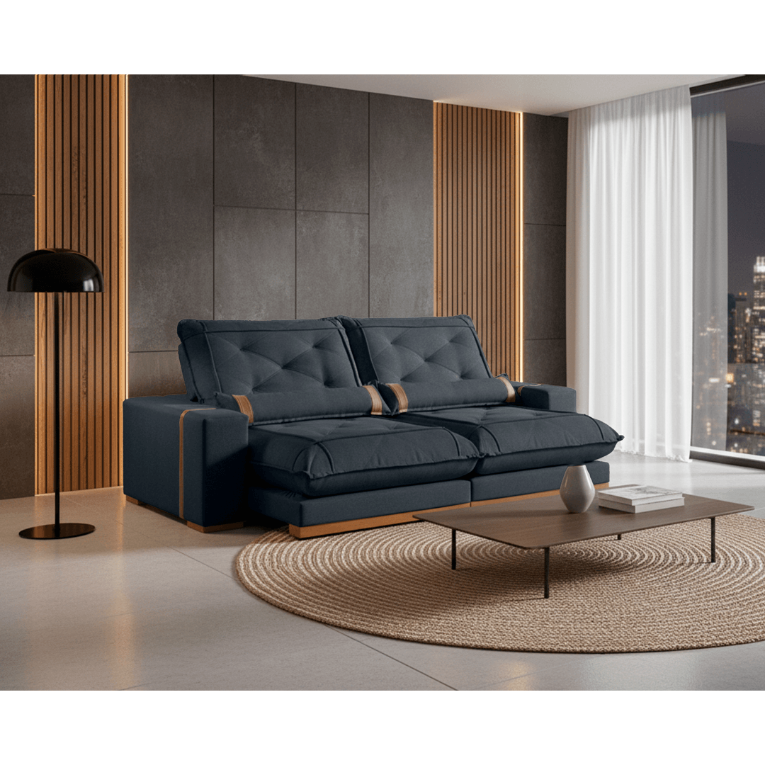 Sofá retrátil e reclinável ABSOLUT com molas ensacadas - 1,8M a 2,9M