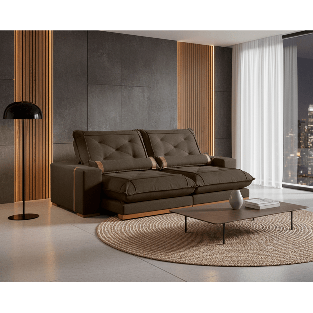 Sofá retrátil e reclinável ABSOLUT com molas ensacadas - 1,8M a 2,9M