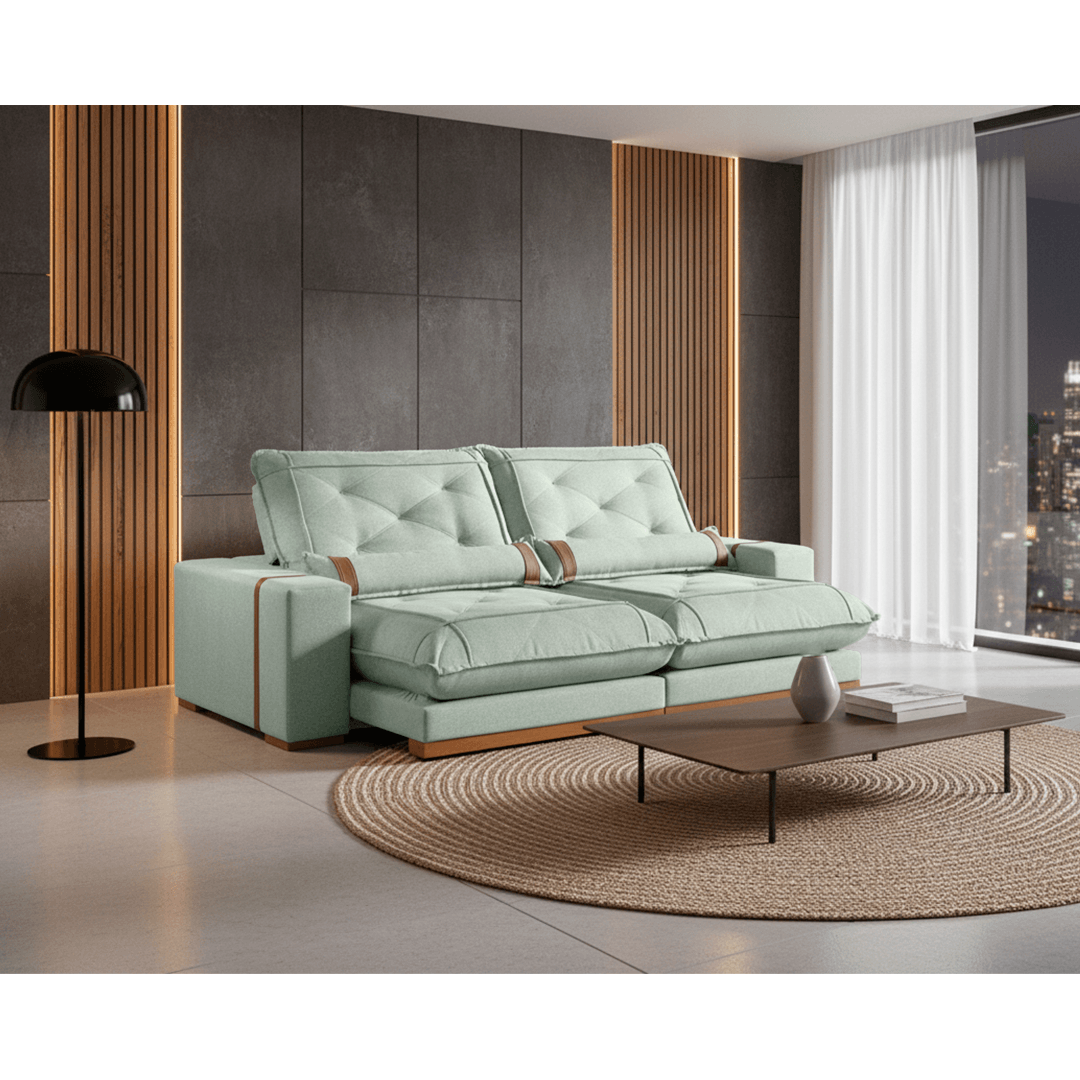 Sofá retrátil e reclinável ABSOLUT com molas ensacadas - 1,8M a 2,9M