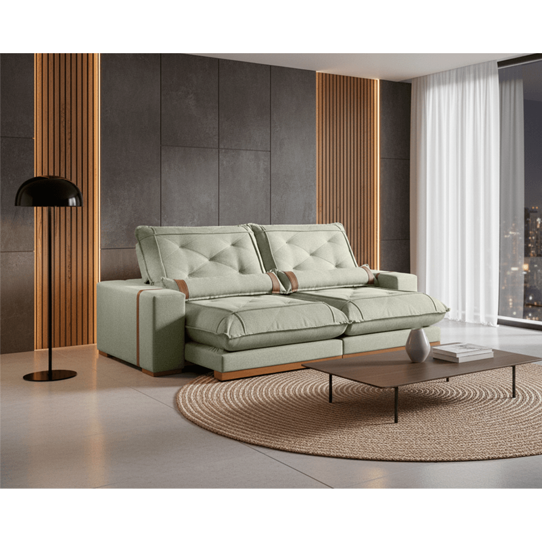 Sofá retrátil e reclinável ABSOLUT com molas ensacadas - 1,8M a 2,9M