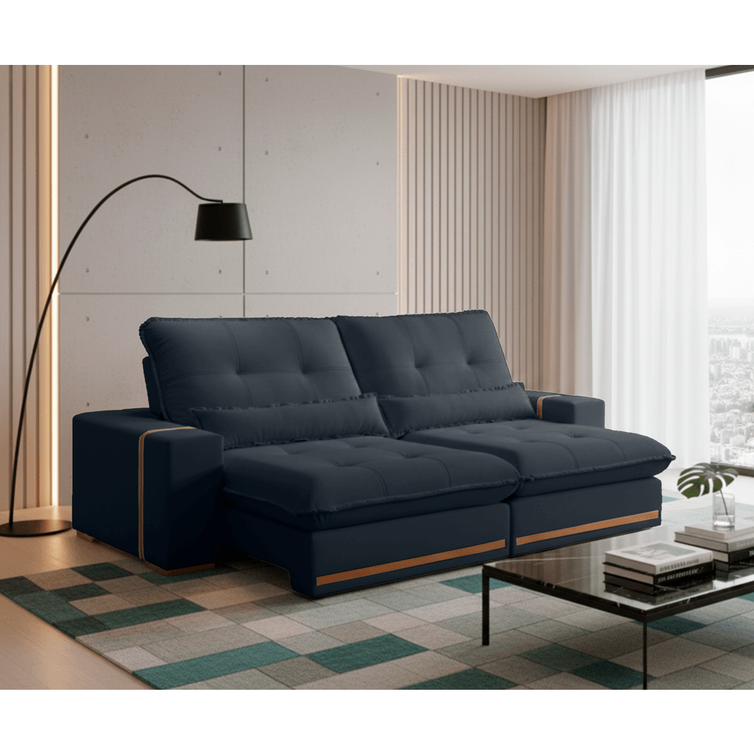 Sofá retrátil e reclinável NEW HÓRUS com molas ensacadas - 1,8M a 2,9M