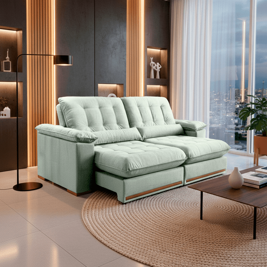 Sofá retrátil e reclinável TITAN LITE com molas ensacadas - 1,8M a 2,9M
