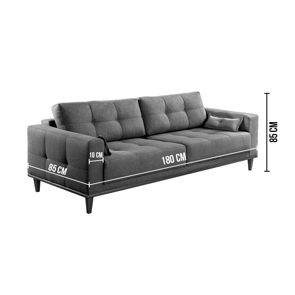 Sofá Living Fênix Tecido Linho - 1,8m a 2,2m - Sofá.com