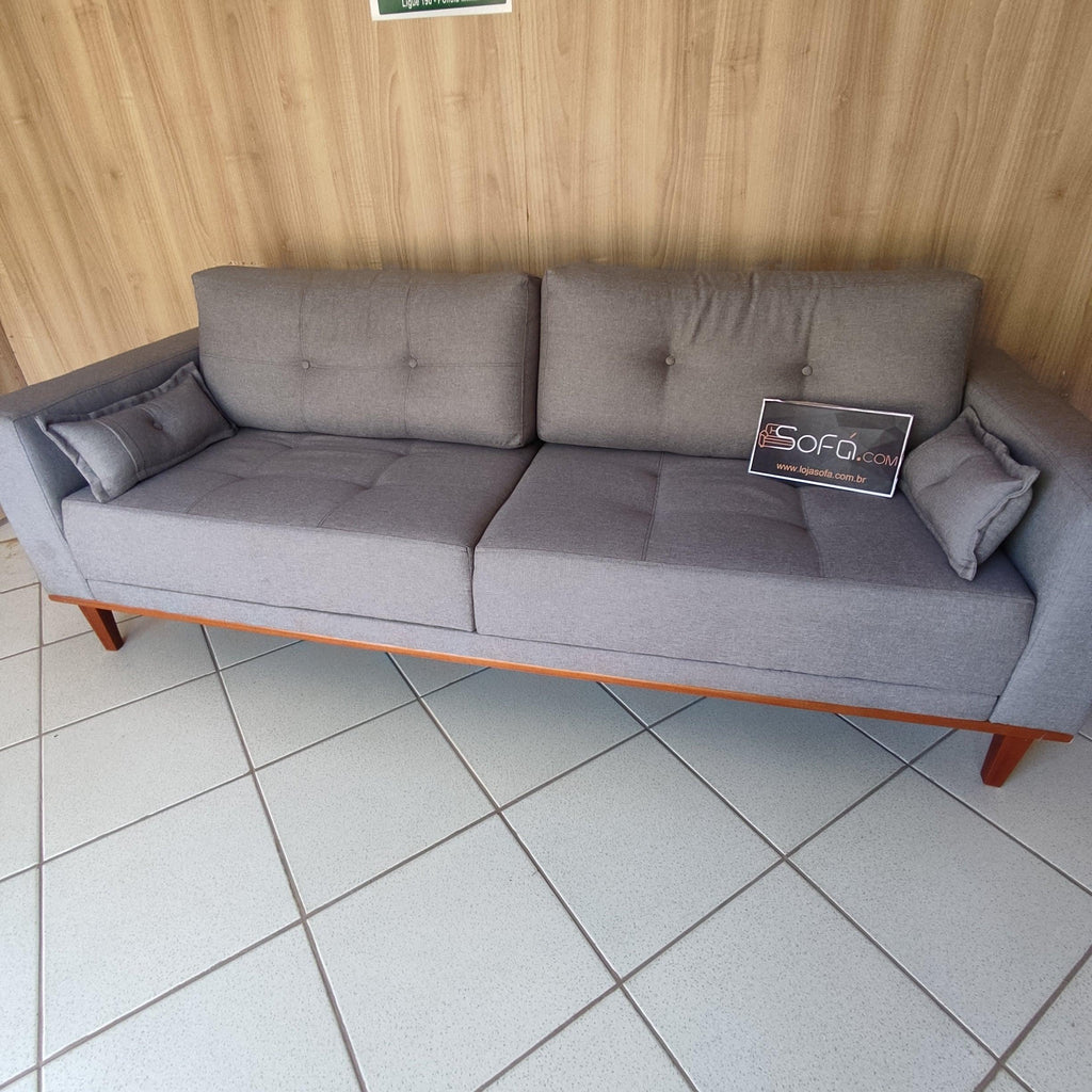 Sofá Living Fênix Tecido Linho - 1,8m - Sofá.com