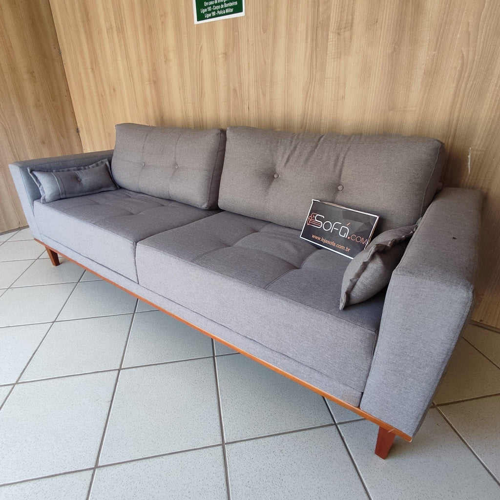 Sofá Living Fênix Tecido Linho - 1,8m - Sofá.com