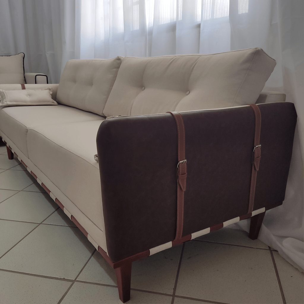 Sofá Living Mizar Tecido Linho - 1,8m - Sofá.com