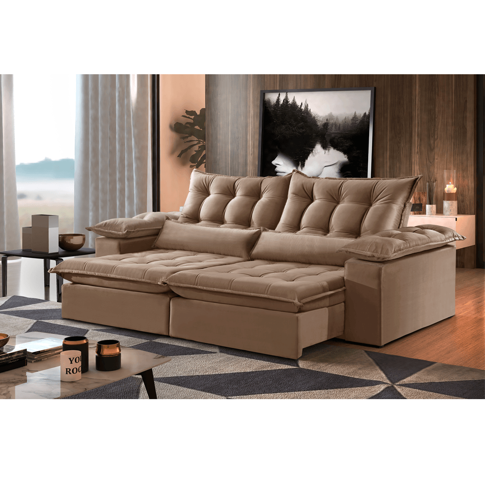 Sofá AMSTERDAM Retrátil e Reclinável - 2,3m - Sofá.com