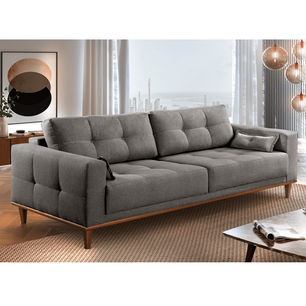 Sofá Living Fênix Tecido Linho - 1,8m - Sofá.com
