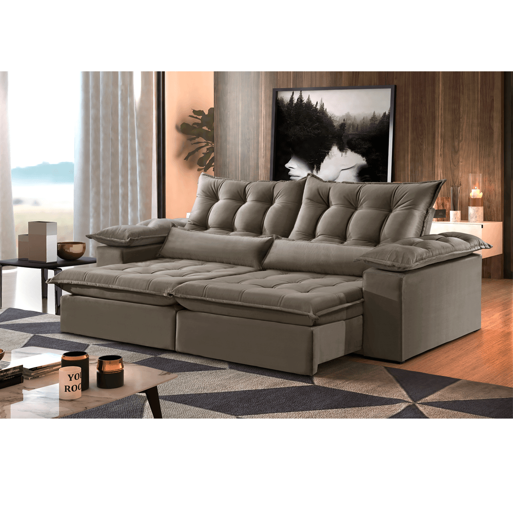 Sofá AMSTERDAM Retrátil e Reclinável - 2,3m - Sofá.com