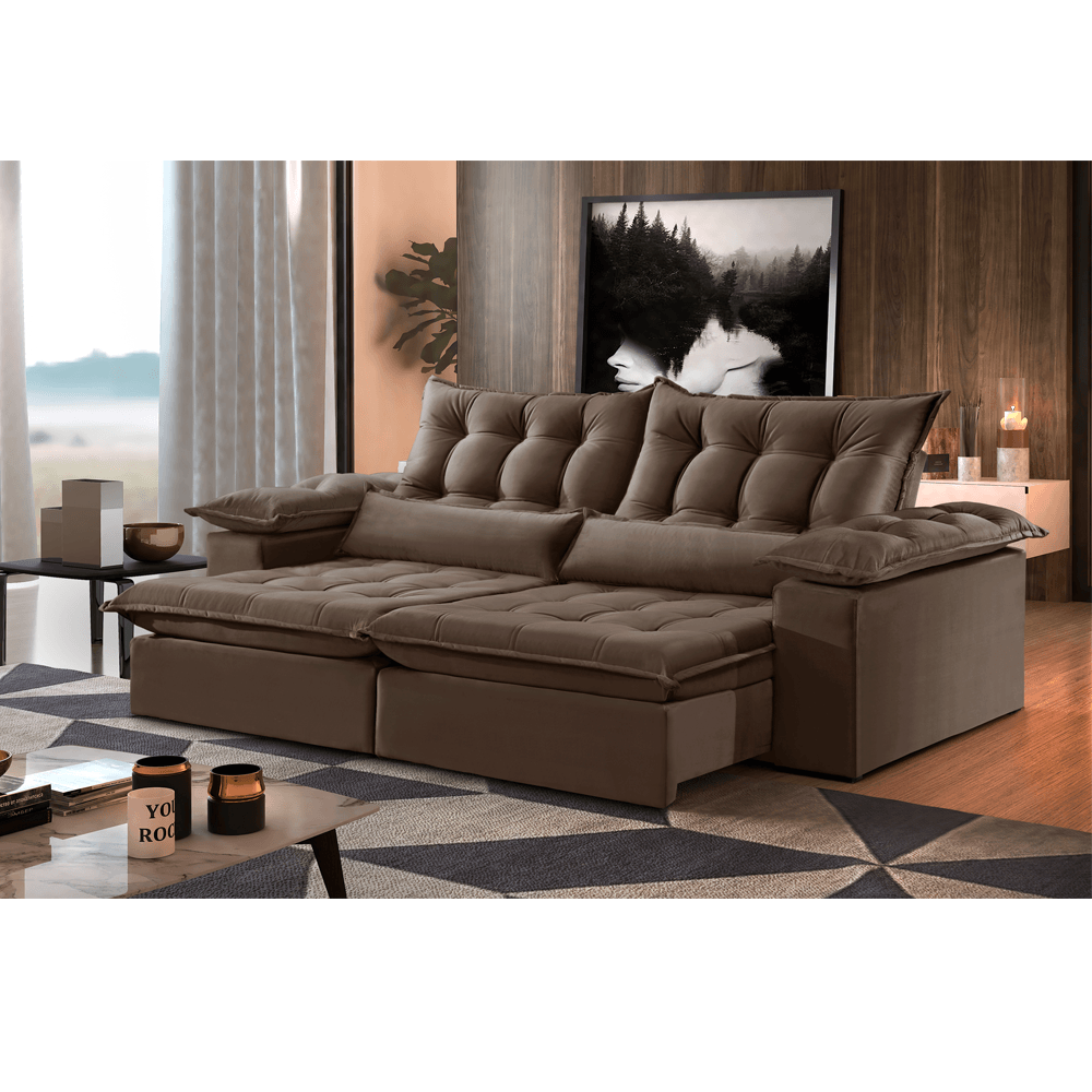 Sofá AMSTERDAM Retrátil e Reclinável - 2,3m - Sofá.com