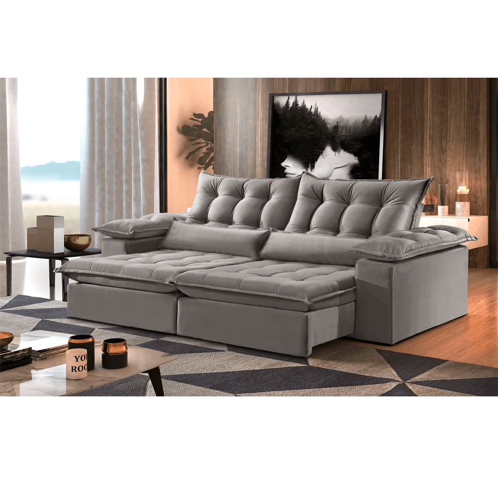 Sofá AMSTERDAM Retrátil e Reclinável - 2,3m - Sofá.com