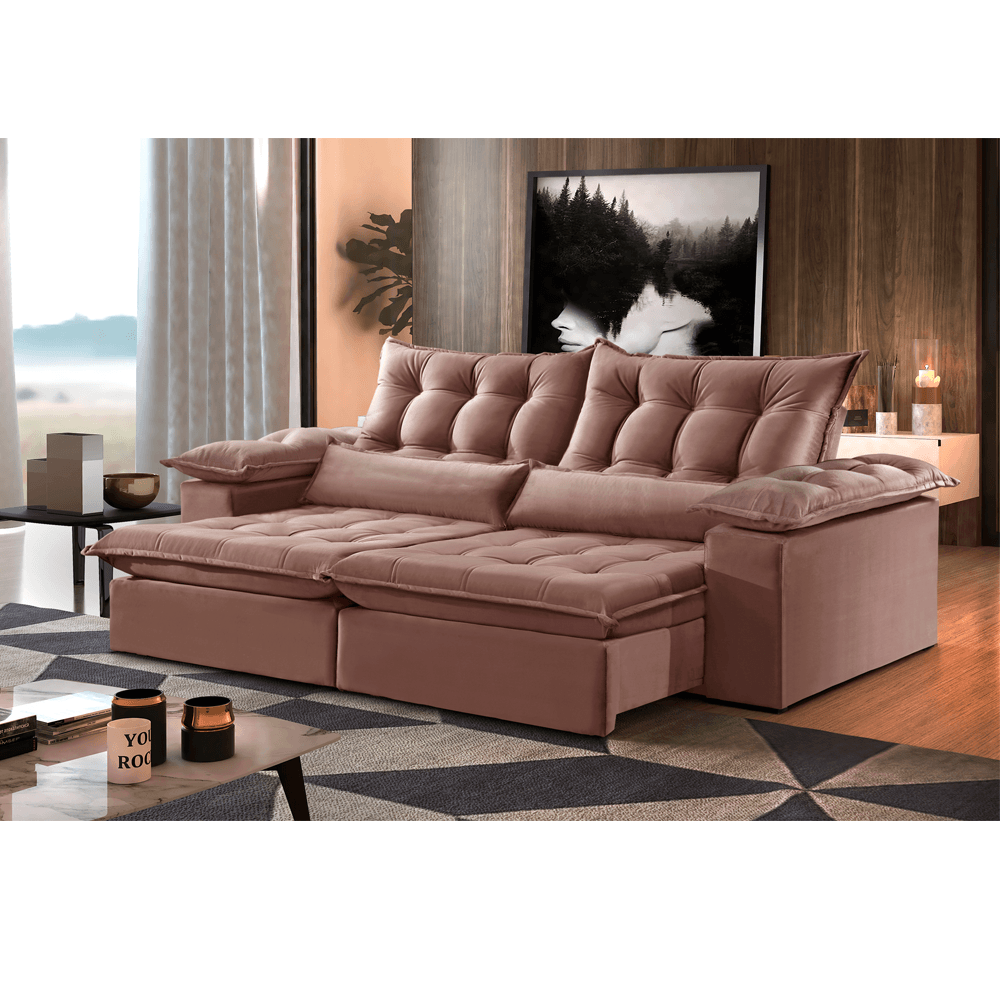 Sofá AMSTERDAM Retrátil e Reclinável - 2,3m - Sofá.com