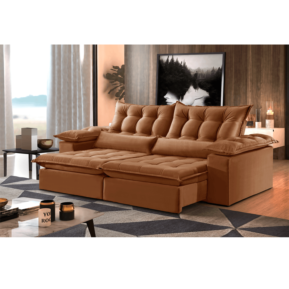 Sofá AMSTERDAM Retrátil e Reclinável - 2,3m - Sofá.com